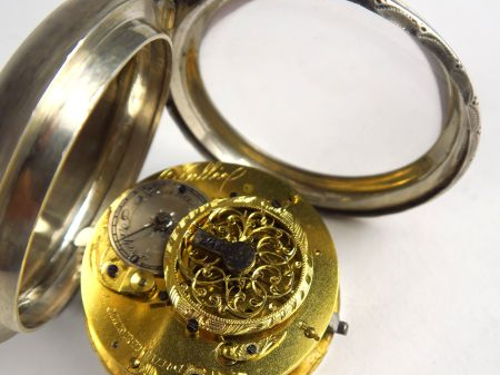 Montre de gousset en argent début XIXe signée Vallée à Cherbourg. Poid