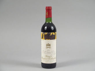 Vente aux enchères 1 BOUTEILLE CHÂTEAU MOUTON ROTHSCHILD 1er GCC PAUILLAC - 1974 - BG