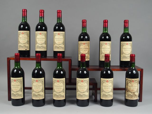 12 BOUTEILLES CHÂTEAU GAZIN POMEROL - 1979 - CBO - 3 LB/9 BG/2 ET/2 EL