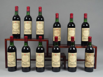 Vente aux enchères 12 BOUTEILLES CHÂTEAU GAZIN POMEROL - 1979 - CBO - 3 LB/9 BG/2 ET/2 EL