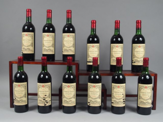 Vente aux enchères 12 BOUTEILLES CHÂTEAU GAZIN POMEROL - 1979 - CBO - 4 BG/8 LB/7 EA/2 EL