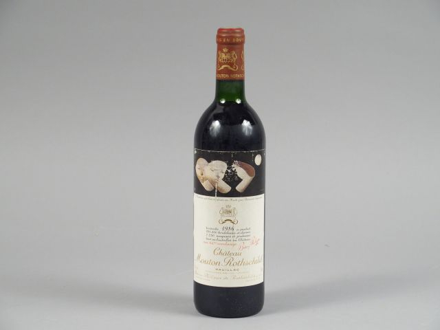 1 BOUTEILLE CHÂTEAU MOUTON ROTHSCHILD 1er GCC PAUILLAC - 1986 - BG/ETL