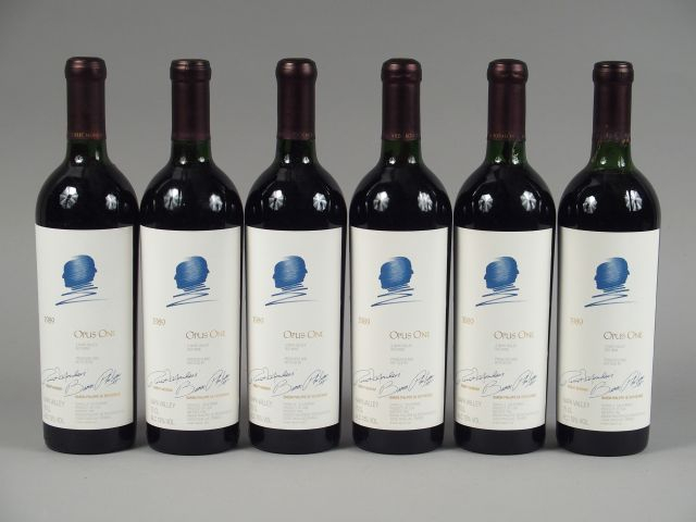 6 BOUTEILLES OPUS ONE NAPA VALLEY - 1989 - CBO - 3 BG/3 LB/4 BOUCHONS 