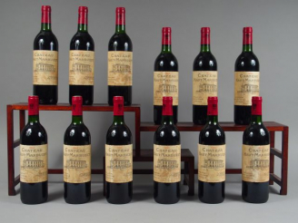 Vente aux enchères 12 BOUTEILLES CHÂTEAU HAUT MARBUZET CBE ST ESTEPHE - 1993 - 4 LB/7 BG/