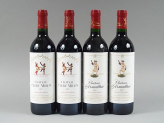 Vente aux enchères 4 BOUTEILLES : 2 CHÂTEAU CLERC MILON GCC PAUILLAC 1993 - 2 CHÂTEAU D'A