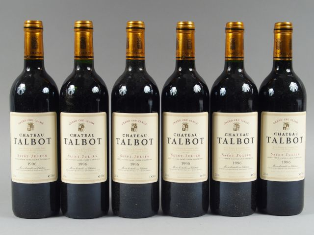 6 BOUTEILLES CHÂTEAU TALBOT GCC ST JULIEN - 1996 - CBO