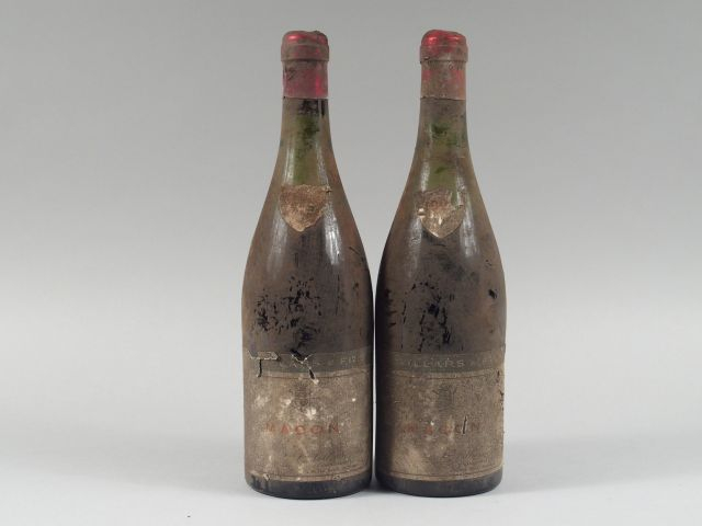 2 BOUTEILLES MACON ANNEES 20 VILLARS ET FILS - 2 à 6 CM (VENDUES EN L'