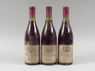 Vente aux enchères 3 BOUTEILLES MORGON ANNEES 70/80 de FOULANGES - BS/2 CM