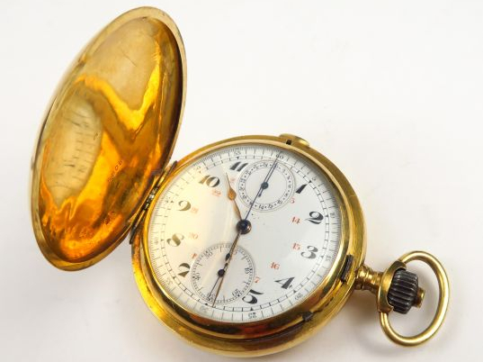 Montre de gousset en or. Poids tel : 118 g