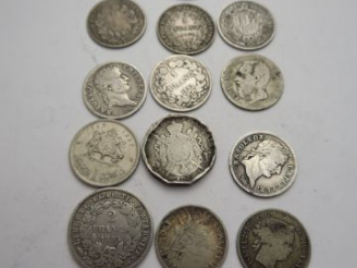 Vente aux enchères Lot de pièces en argent