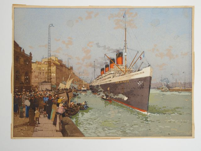 GALIEN-LALOUE. Suite de quatre pochoirs. Dim. : 16,2 x 22,3 cm