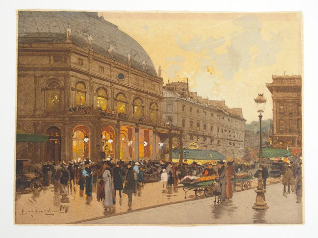 GALIEN-LALOUE. Suite de quatre pochoirs. Dim. : 16,2 x 22,3 cm