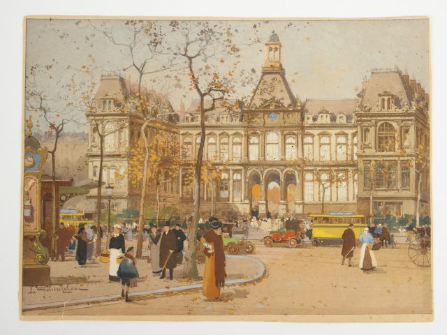 GALIEN-LALOUE. Suite de quatre pochoirs. Dim. : 16,2 x 22,3 cm