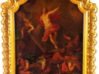 Vente aux enchères Ecole française de la fin du XVII° siècle "La Résurrection du Christ".