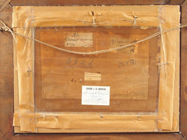 Georges d'ESPAGNAT "Cagnes".  Huile sur panneau. Signée en bas à gauch