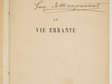 MAUPASSANT (Guy de). La Vie errante. Paris, Ollendorff 1890. pt in-8. 
