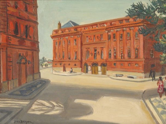 Vente aux enchères Yves BRAYER "Montauban, le museum d’histoire naturelle". Huile sur toi