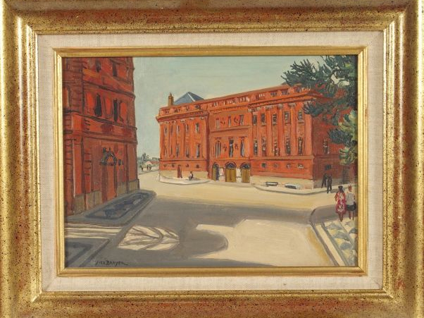 Yves BRAYER "Montauban, le museum d’histoire naturelle". Huile sur toi