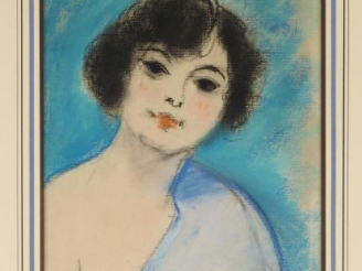 Vente aux enchères Charles CAMOIN "Portrait de femme". Pastel, signé en bas à droite.  22