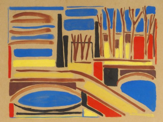 Vente aux enchères Jacques FAUCHE (attribué à) "Toulouse, Les Ponts Jumeaux". Gouache.  3