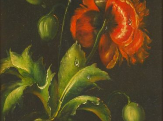 Vente aux enchères GARDNER "Bouquet de fleurs". Huile sur toile, signée en bas à droite. 