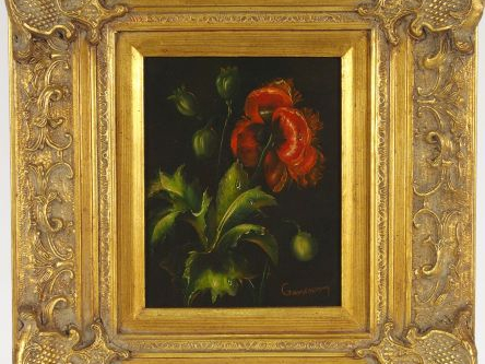 GARDNER "Bouquet de fleurs". Huile sur toile, signée en bas à droite. 