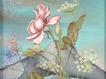 Pierre HENRY "Fleurs". Huile sur toile, signée en bas à droite. 24 x 1