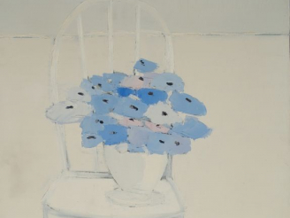 Vente aux enchères Pierre Gérard LANGLOIS "La chaise". Huile sur toile, signée en bas à d