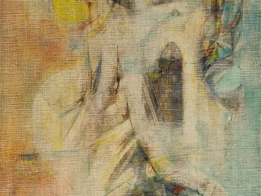 Willy MUCHA "Sainte Elme". Huile sur toile, signée en bas à droite et 