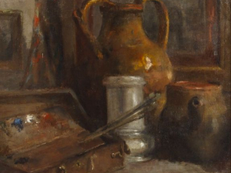Vente aux enchères Eugène REGAGNON "Nature morte". Huile sur toile, signée en bas à droit