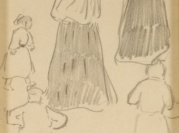Raymond RENEFER "Etudes de personnages". Deux différents dessins, sign
