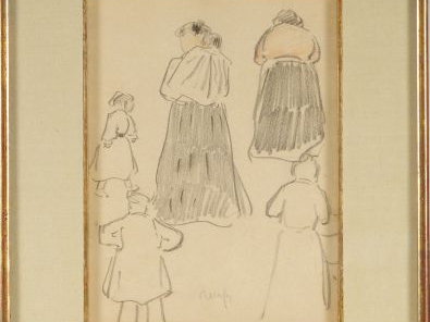 Raymond RENEFER "Etudes de personnages". Deux différents dessins, sign