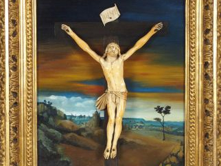 Vente aux enchères Daniel ROUSTIT "Crucifix".  33 x 31 cm