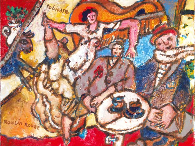 Théo TOBIASSE "Le Moulin Rouge". Huile sur toile, signée en bas à gauc