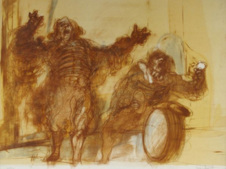 Vente aux enchères Claude WEISBUCH "Grande parade". Lithographie, signée en bas à droite 