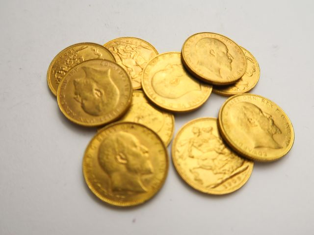 10 pièces Edouard VII or. Frais acheteurs : 5 % HT