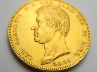 Vente aux enchères 1 pièce de 100 lires or : 1836, L. Frais acheteurs : 5 % HT