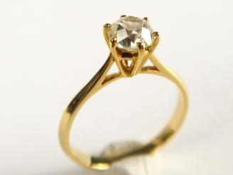 Vente aux enchères Bague solitaire, diamant taille ancienne de 0,75 carats environ, J, SI