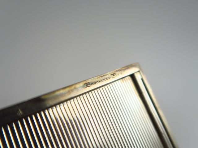 BOUCHERON. Minaudière en argent et vermeil, le couvercle en vermeil gr