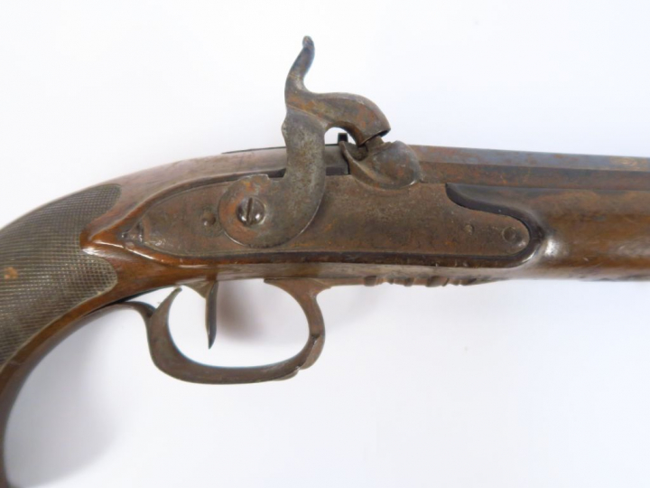 Beau pistolet fin premier Empire transformé à percussion. Belle arme m