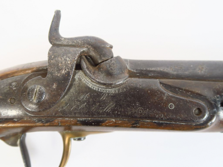 Pistolet à silex modèle 1816 T d’officier modifié à percussion par la 