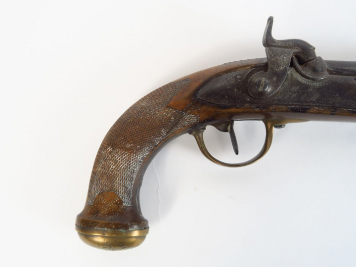 Pistolet à silex modèle 1816 T d’officier modifié à percussion par la 