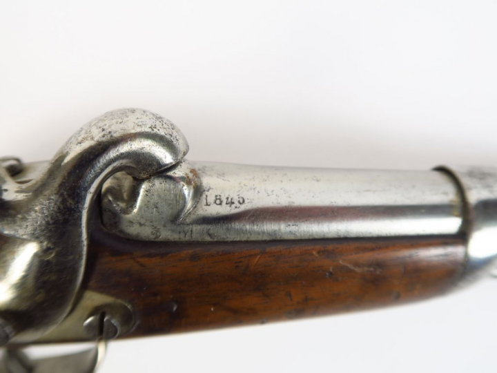 Rare pistolet d’officier de gendarmerie à percussion réglementaire mod
