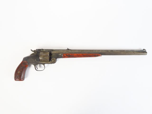 Rarissime carabine revolver Smith   Wesson à brisure, calibre 32, arme