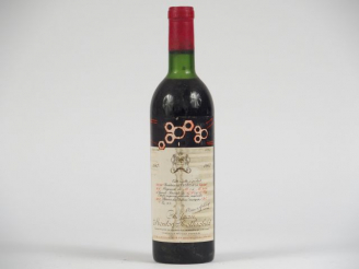 Vente aux enchères 1 BOUTEILLE CHÂTEAU MOUTON ROTHSCHILD 1er GCC PAUILLAC - 1967 - LB/ELT
