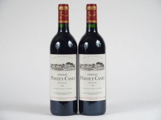 Vente aux enchères 2 BOUTEILLES CHÂTEAU PONTET CANET GCC PAUILLAC - 1990