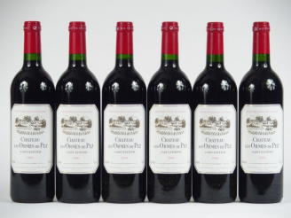 Vente aux enchères 6 BOUTEILLES CHÂTEAU LES ORMES DE PEZ ST ESTEPHE - 2001 - CBO