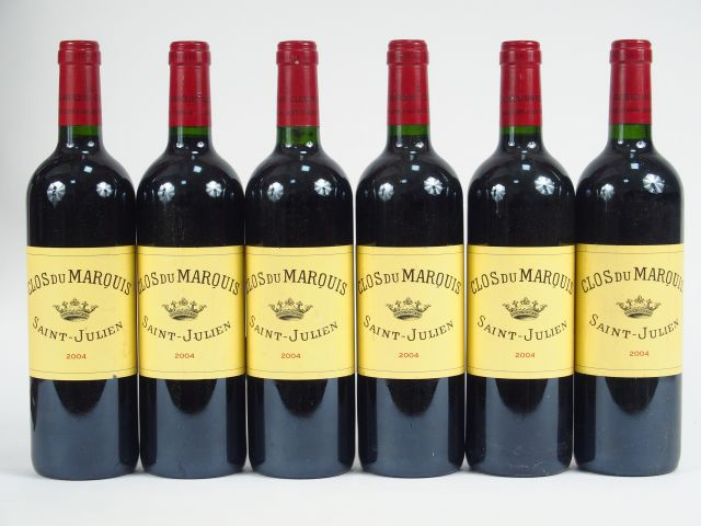 6 BOUTEILLES CLOS DU MARQUIS ST JULIEN - 2004