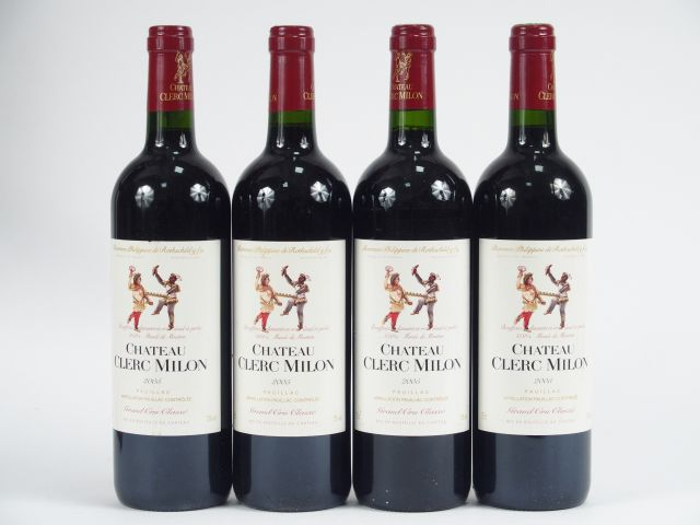 4 BOUTEILLES CHÂTEAU CLERC MILON GCC PAUILLAC - 2005