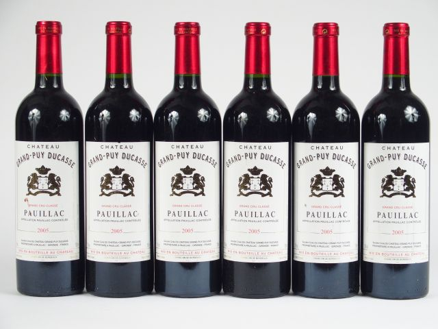 6 BOUTEILLES CHÂTEAU GRAND PUY DUCASSE GCC PAUILLAC - 2005 - CBO 12